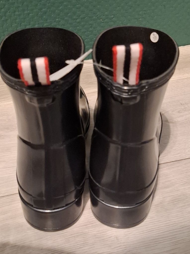 Kalosze hunter czarne z połyskiem  r 39