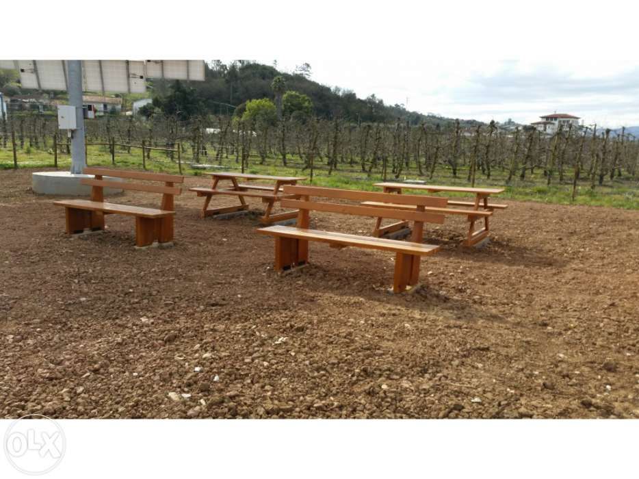 bancos e mesas de jardim - Madeira&Conforto