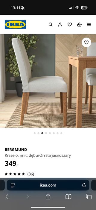 Drewniany stół krzesłami (rozkładany)