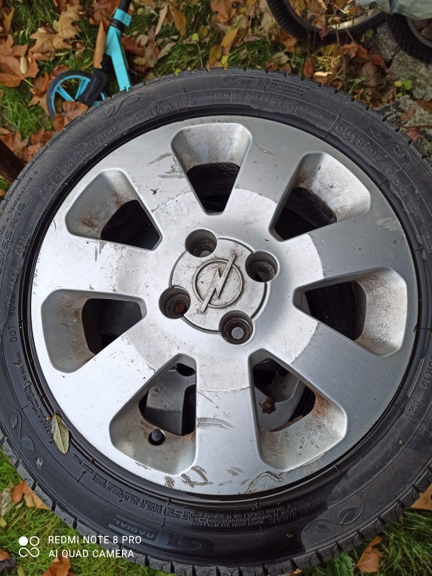 Alufelgi  15" opel + opony letnie 185/55 r15