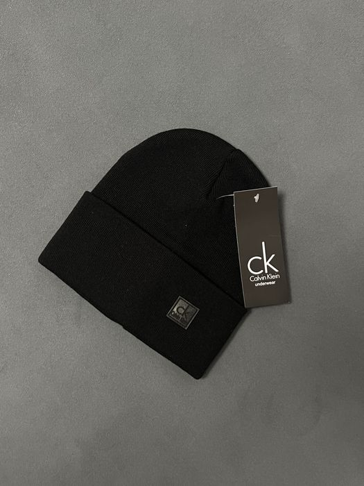 Шапка Calvin Klein чорна утеплена