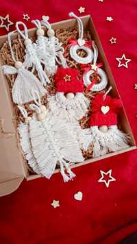 Box na świąteczne ozdoby makramy