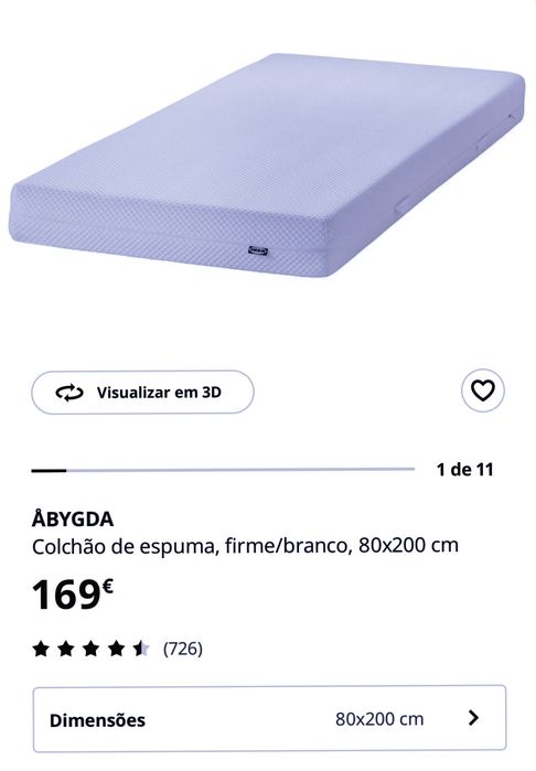 Cama com colchão. Excelente