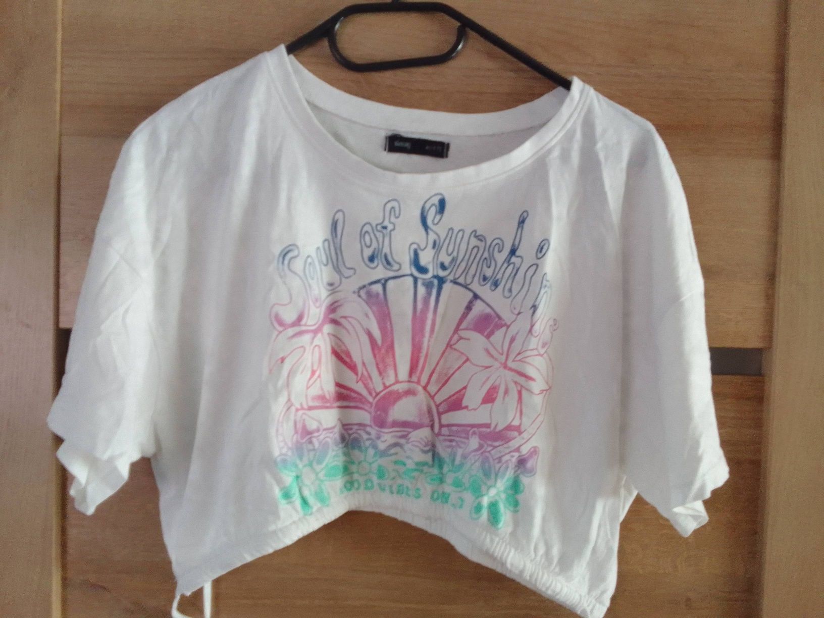 Bluzeczka Crop top biały M