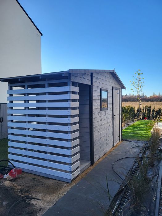 PROMOCJA Domek ogrodowy narzędziowy z drewutnią