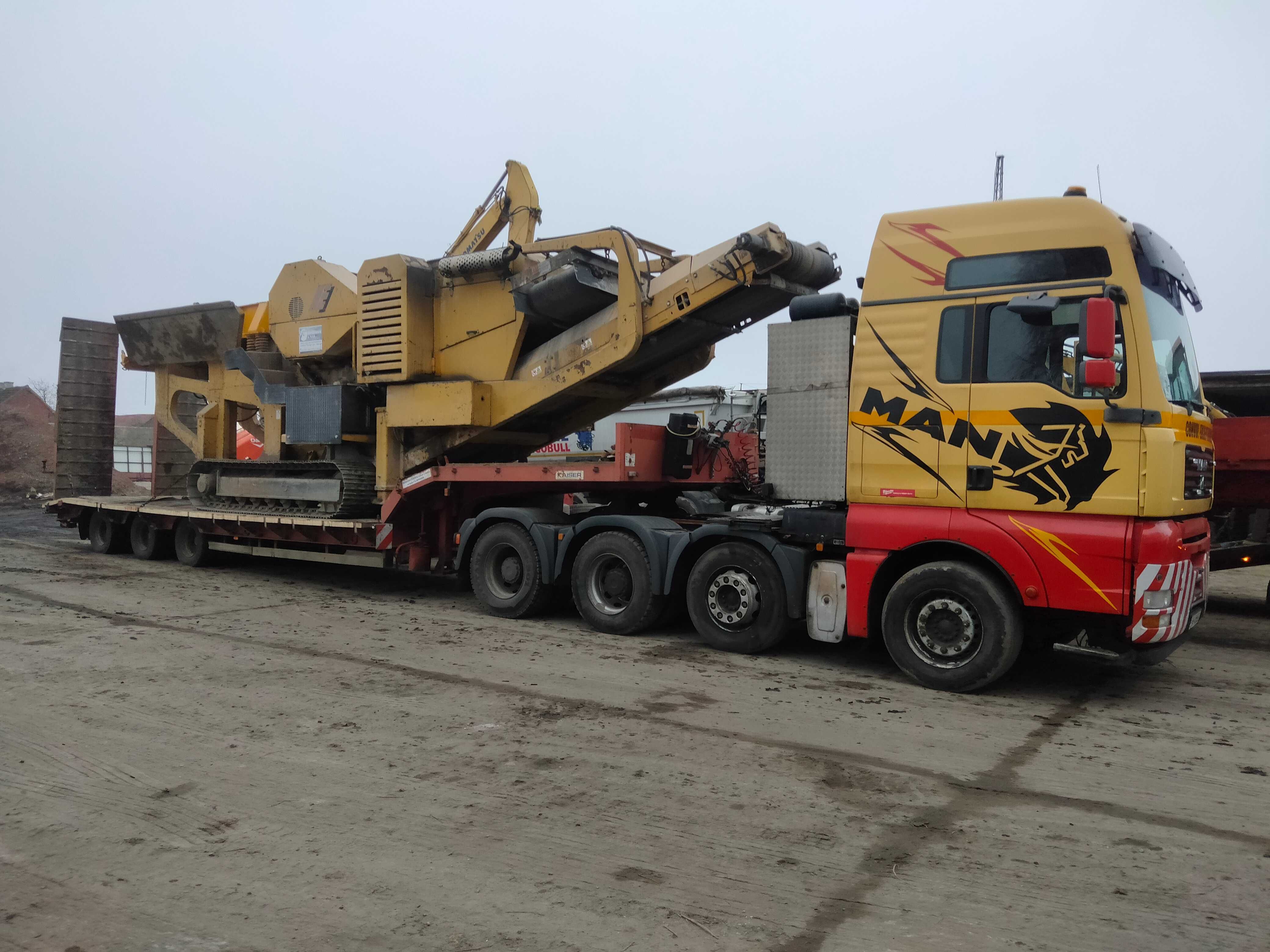 Transport Maszyn Rolniczych Budowlanych Niskopodwoziowy Do 30ton 3.5m