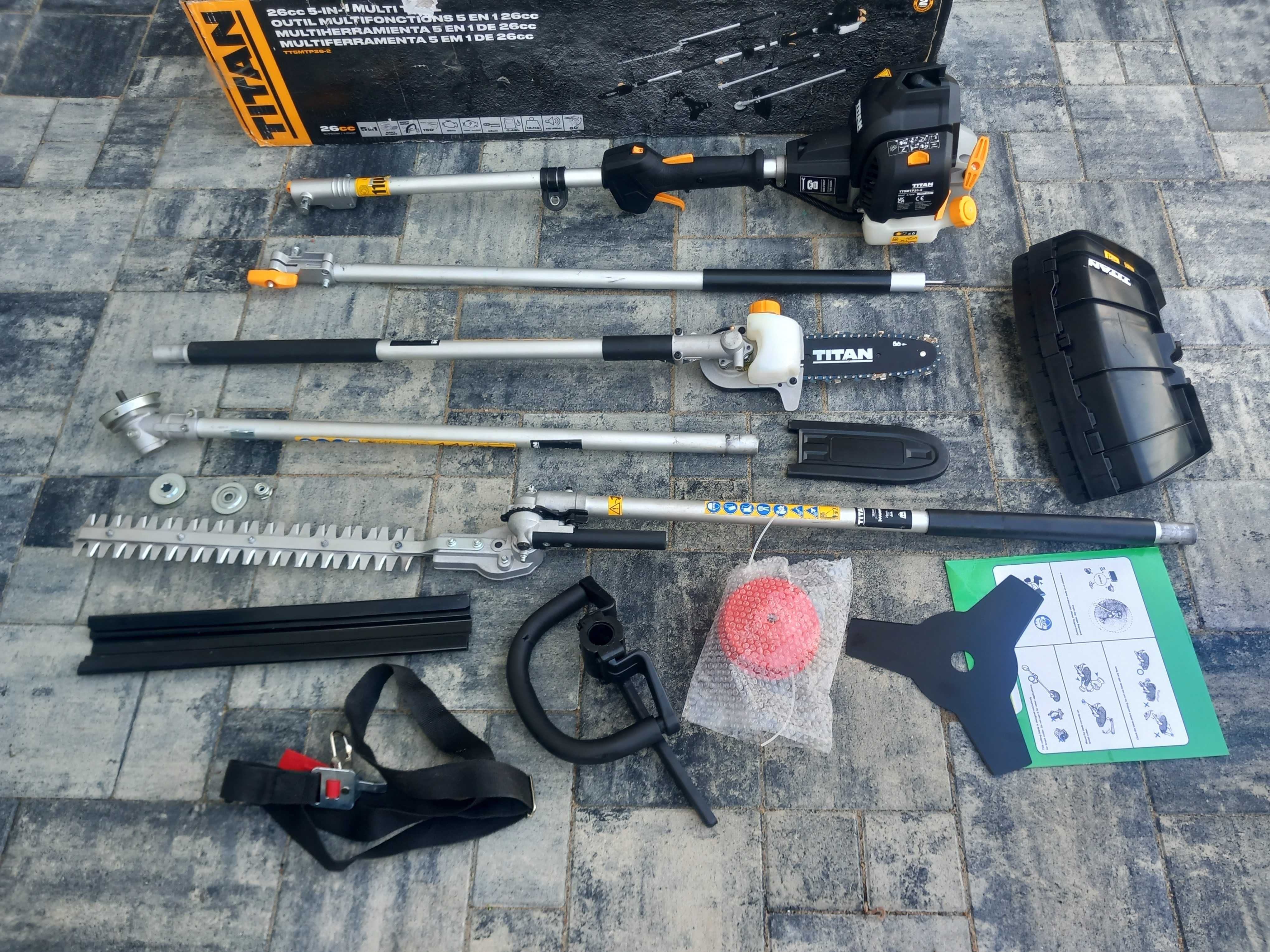 Kosa podkaszarka wielofunkcyjna 4w1 Titan tt5mtp26-2