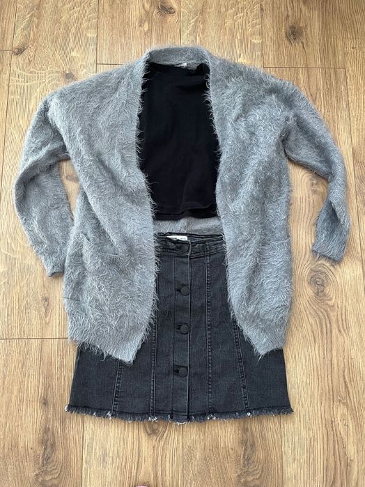 Sweter kardigan roz 146/152 cm