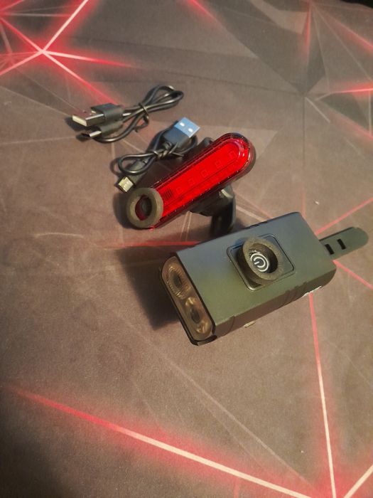 lampki/światła/reflektory rowerowe LED, przód i tył