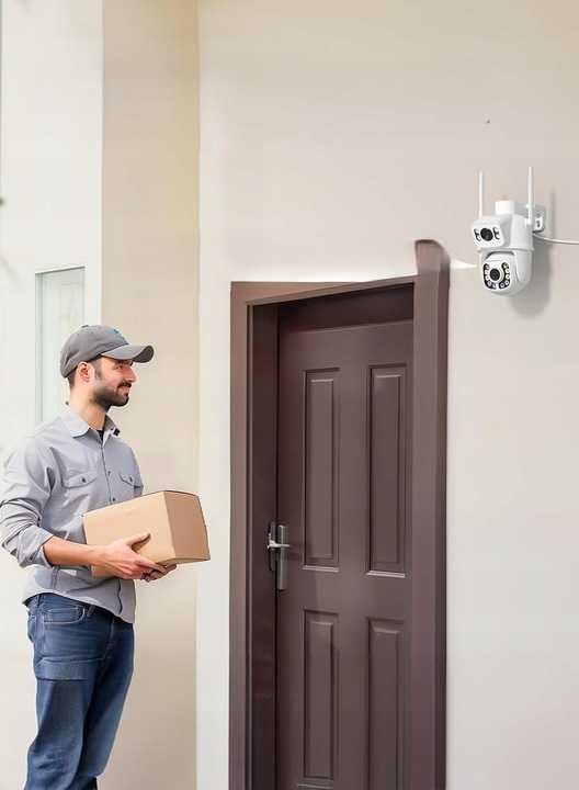 ANBIUX Kamera Zewnętrzna WiFi Dual Lens 2.5K PTZ Auto Tracking 6MP