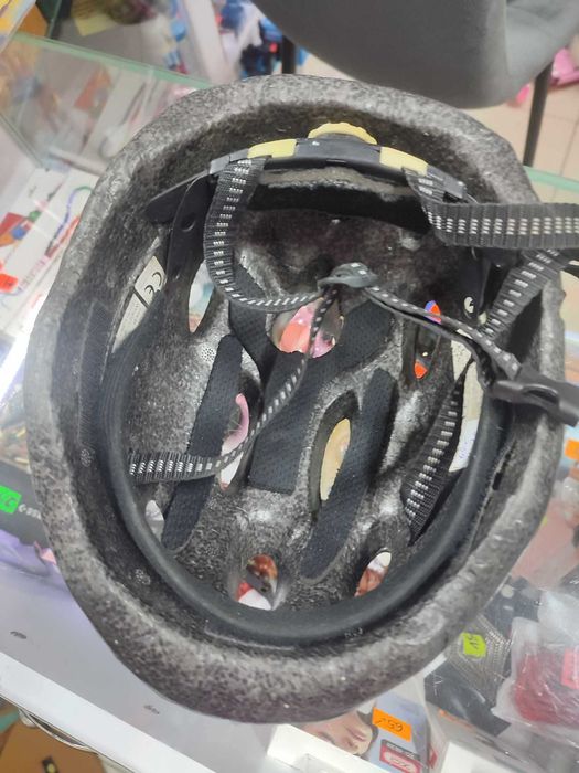 Kask rowerowy niebiesko-zielony rozmiar M