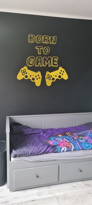 Nowa naklejka ścienna BORN TO GAME PlayStation 100 cm x 92 cm