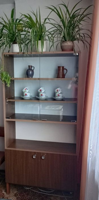 Witryna ze szkłem PRL