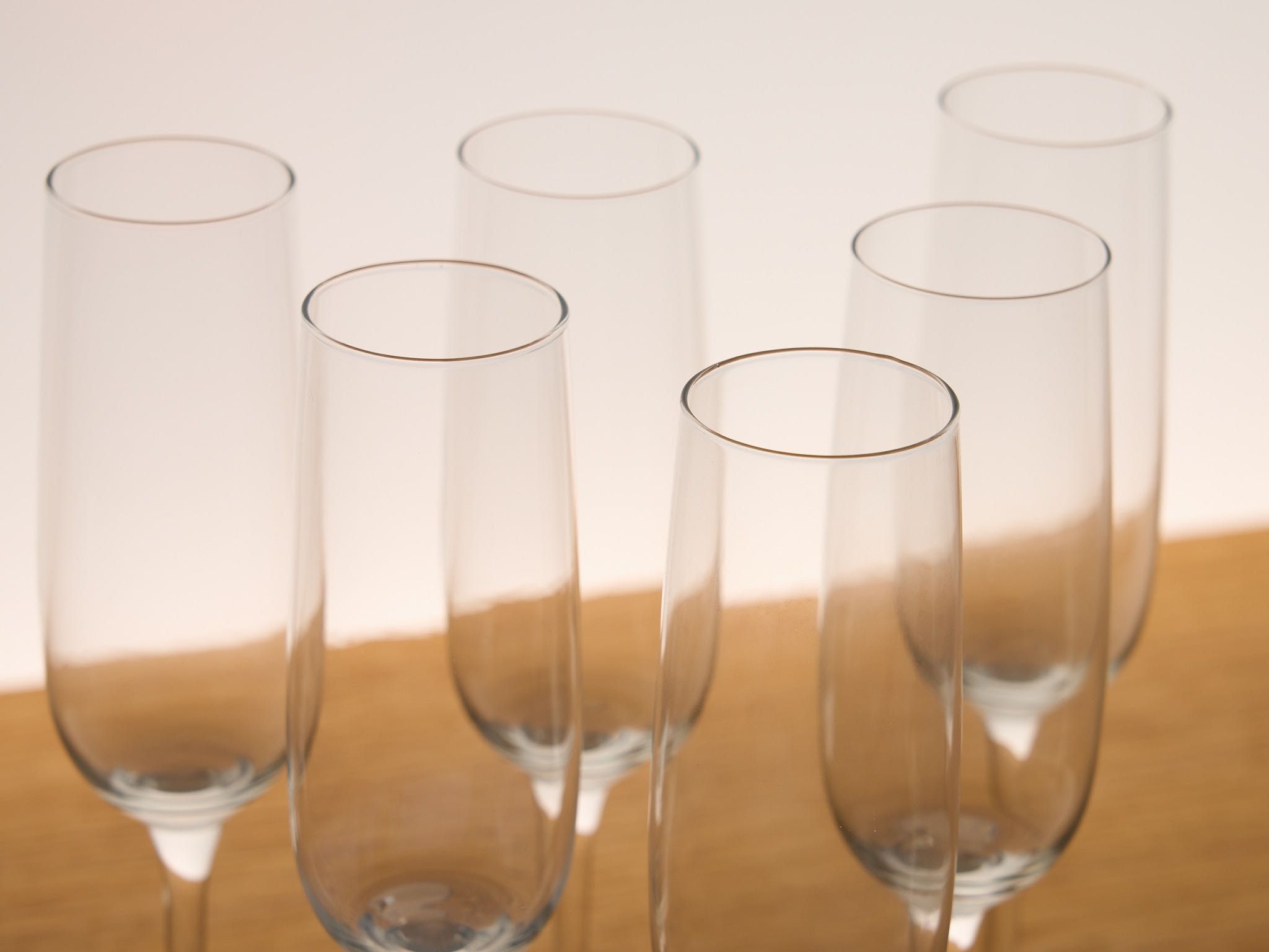Conjunto de flutes de champagne