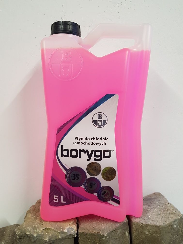 Borygo 5L płyn do chłodnic – 3 sztuki, nowe