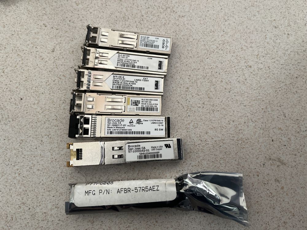 SFP fibra de 1gb 4gb 8gb Cisco Brocade Broadcom