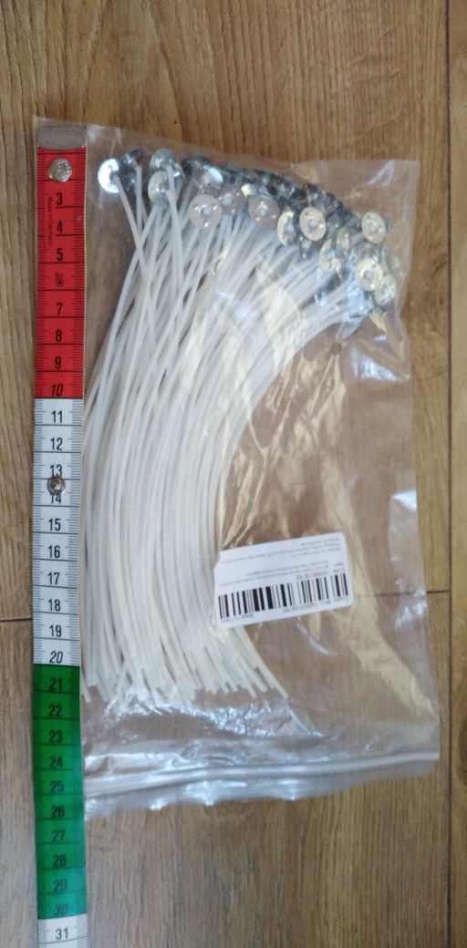 Knoty do świec długość 20cm. 100sztuk