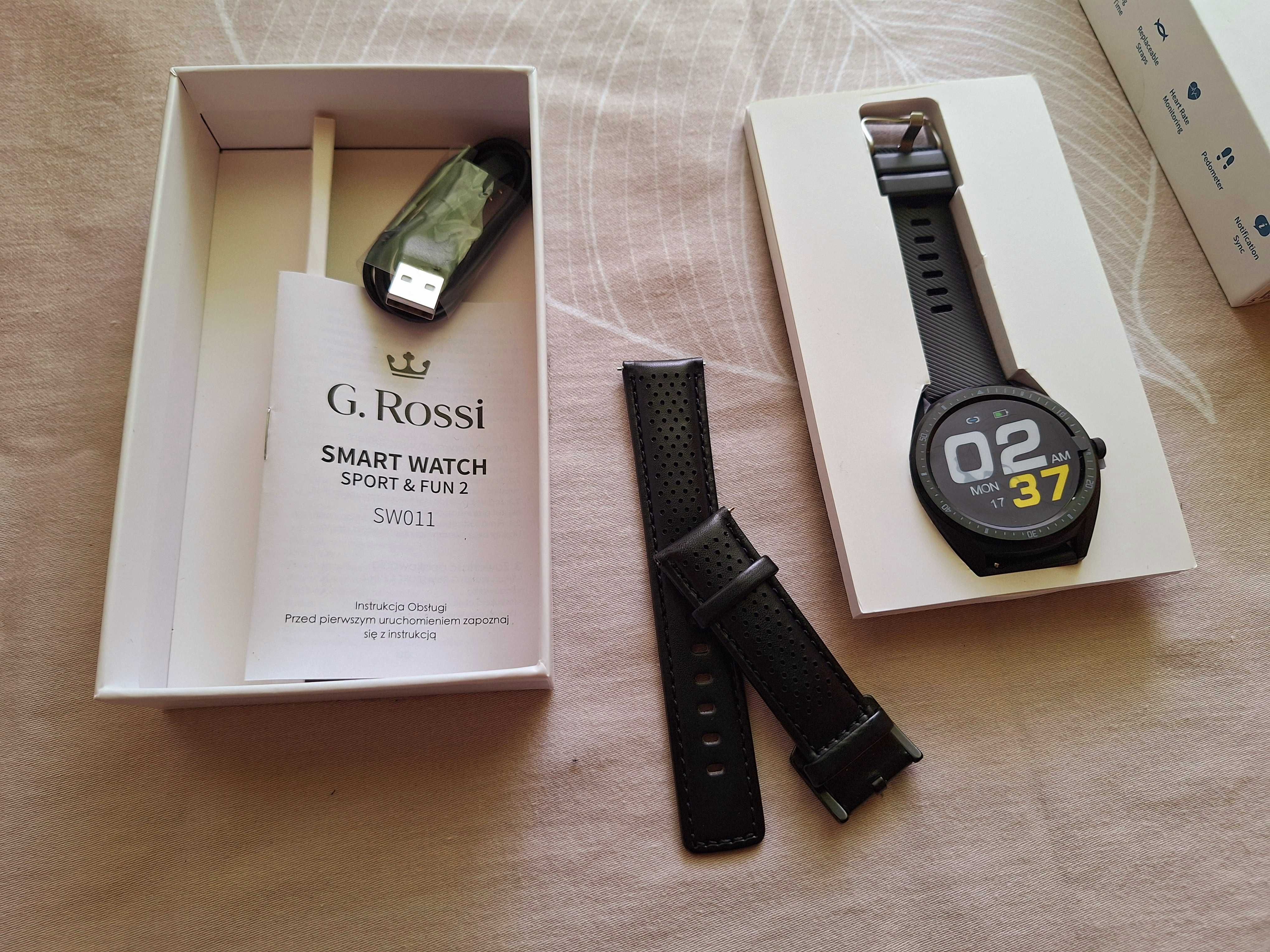 Smartwatch G. Rossi SW011-1 wiele funkcji, nowy nieużywany