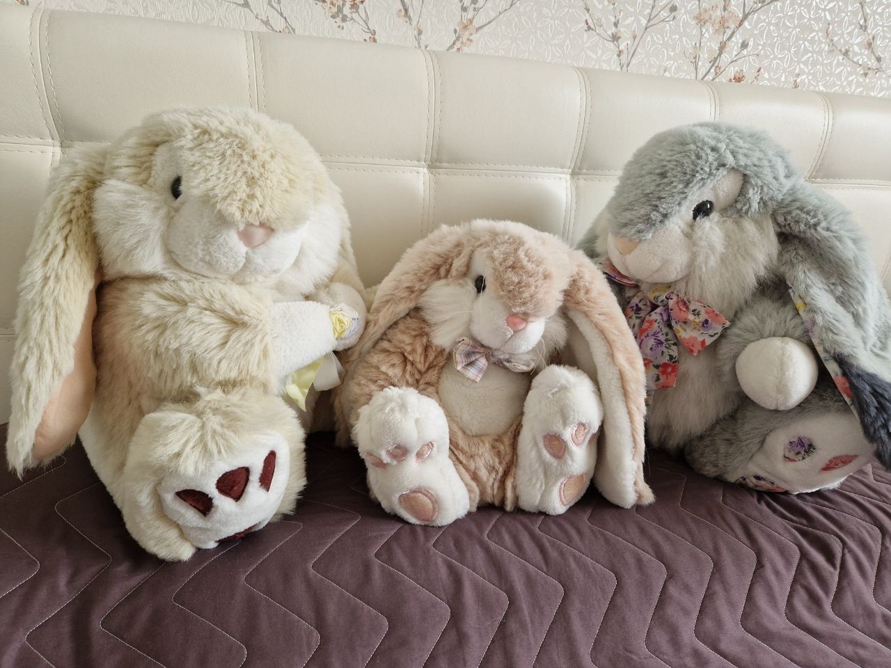 Мягкие игрушки семья зайцев