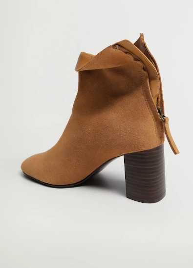 Жіночі напівчеревики, замшеві ботильйони, розмір - 39