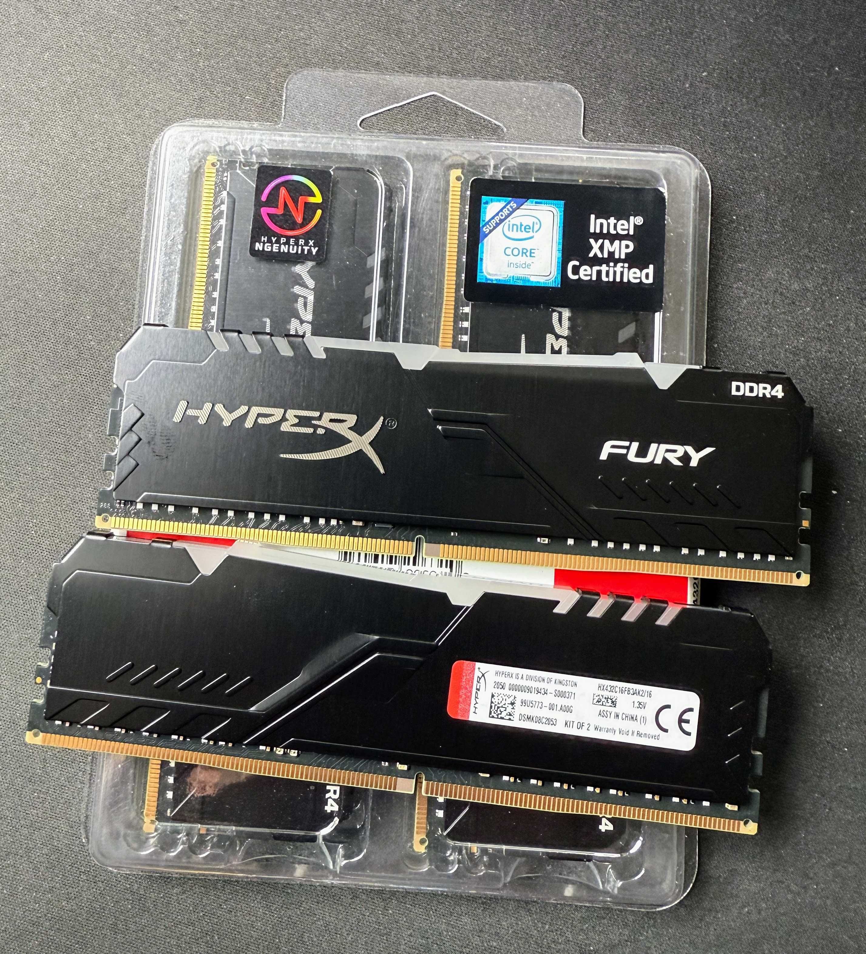 Pamięć RAM HyperX Fury DDR 32GB 4x8GB LED RGB 3200