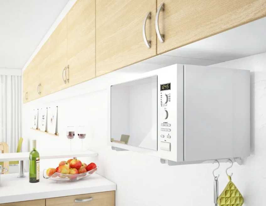 Кронштейн кріплення для мікрохвильовки Brateck MB-6 W білого кольору