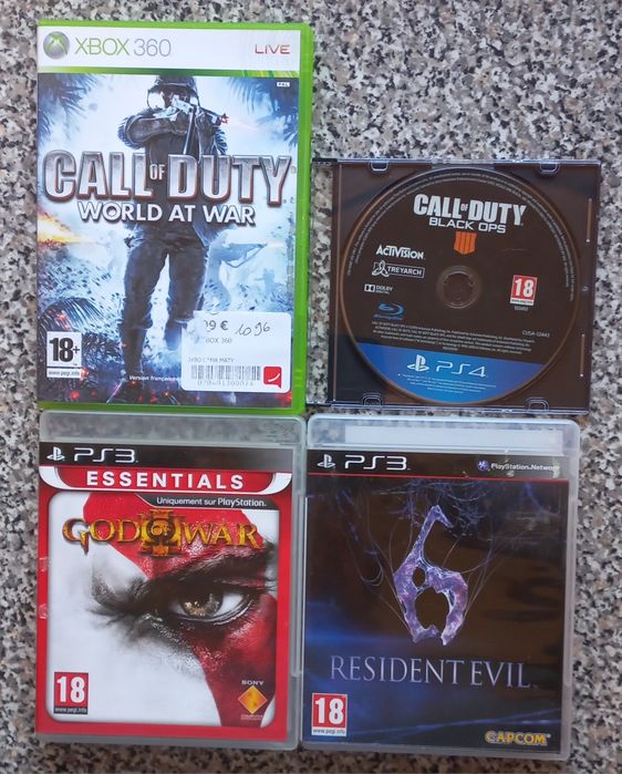 Conjunto de 4 jogos Playstation 3/4/Xbox 360