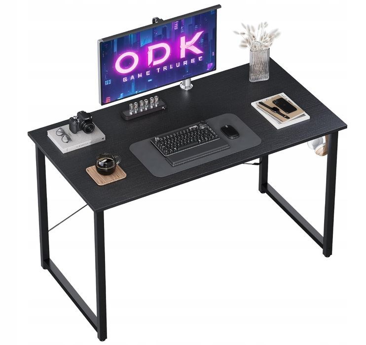 Odk Małe Biurko Czarne 100 × 48 × 74 Cm, Biurko Komputerowe
