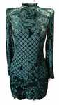 Balmain h&m hm sukienka zielona cekinowa 38 M