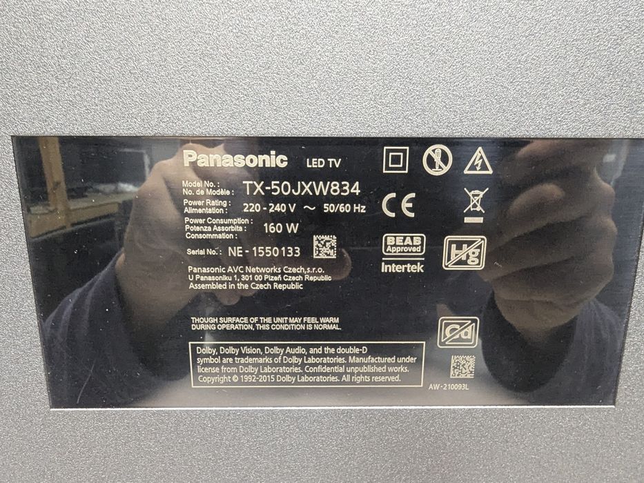 Panasonic TX-50JXW834 ( WiFi Smart TV 4К Bluetooth HDR10+ ) 2022