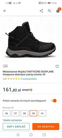 Buty zimowe młodzieżowe 39 roz