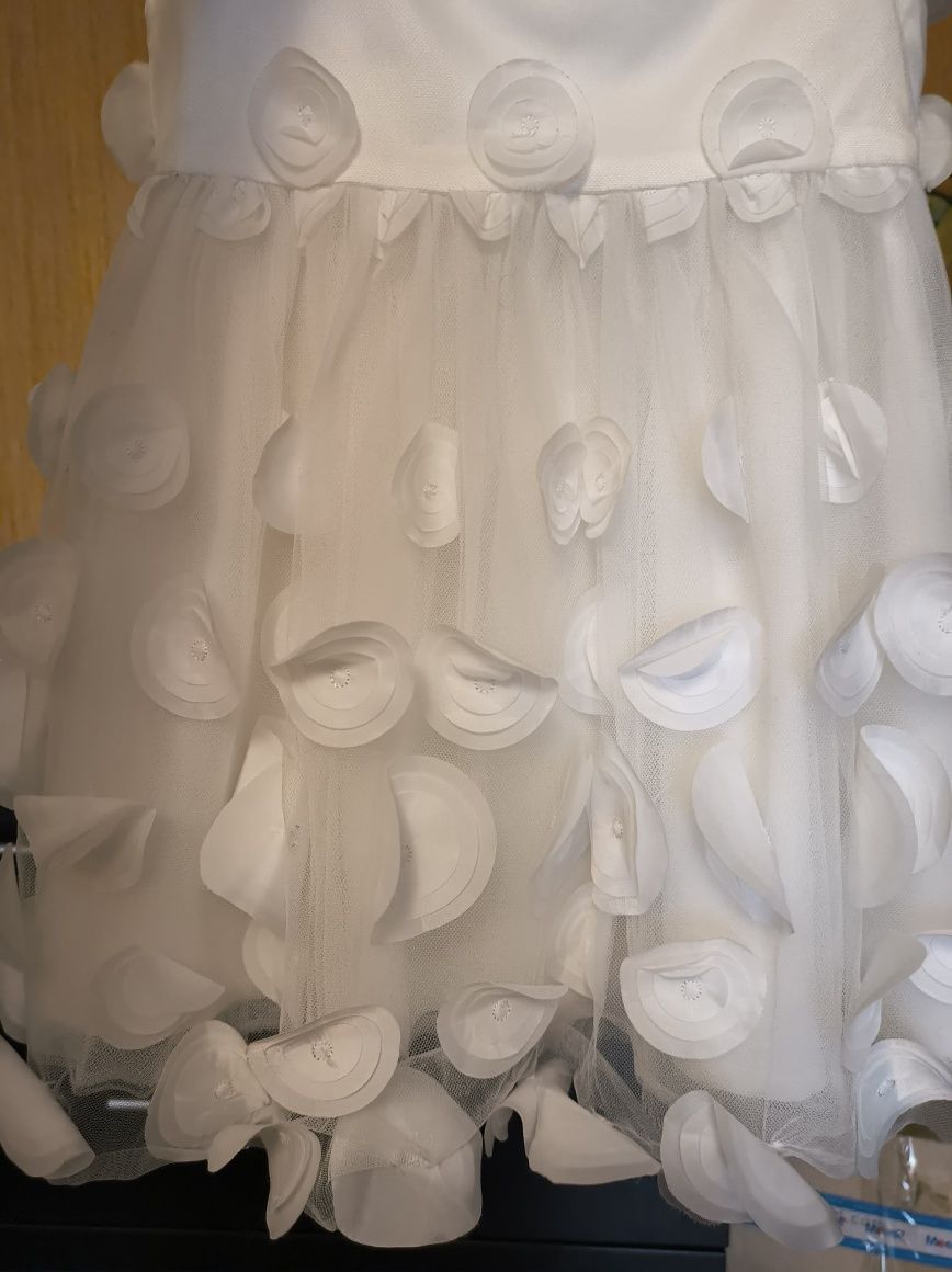 Святкова біла сукня нарядное платье снежинка