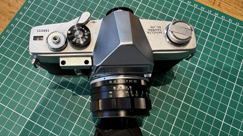 Minolta SR 1 + obiektyw Rokkor-PF 55 mm f/1.8 | stan idealny, Japonia