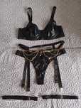 Lateksowy komplet harness,XL