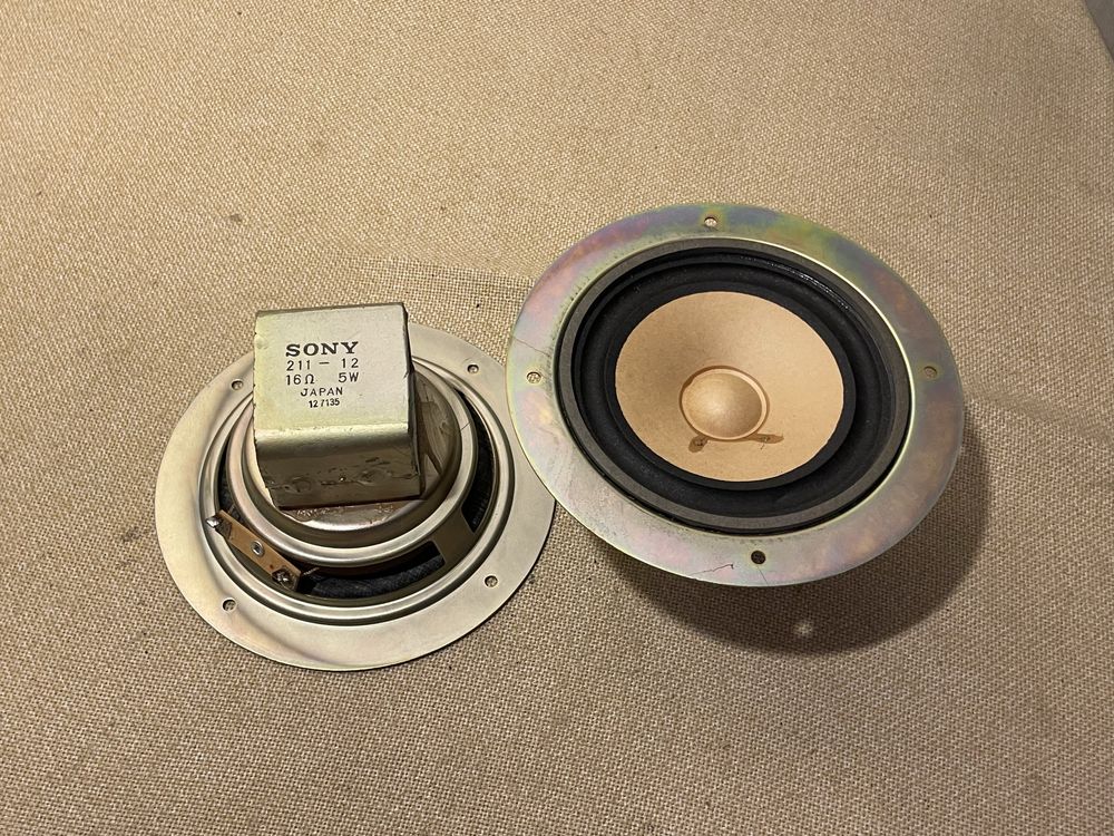 Шикарные широкополосные динамики 60-х CORAL / SONY 211-12 ALNICO