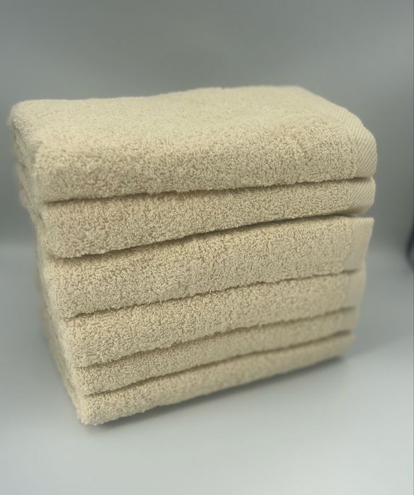 Komplet 6 recznikow kąpielowych 70x140 bawełna 100% ecru