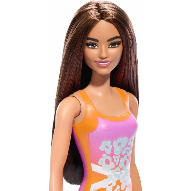 Lalka plażowa Mattel HXX50 Barbie w stroju kąpielowym