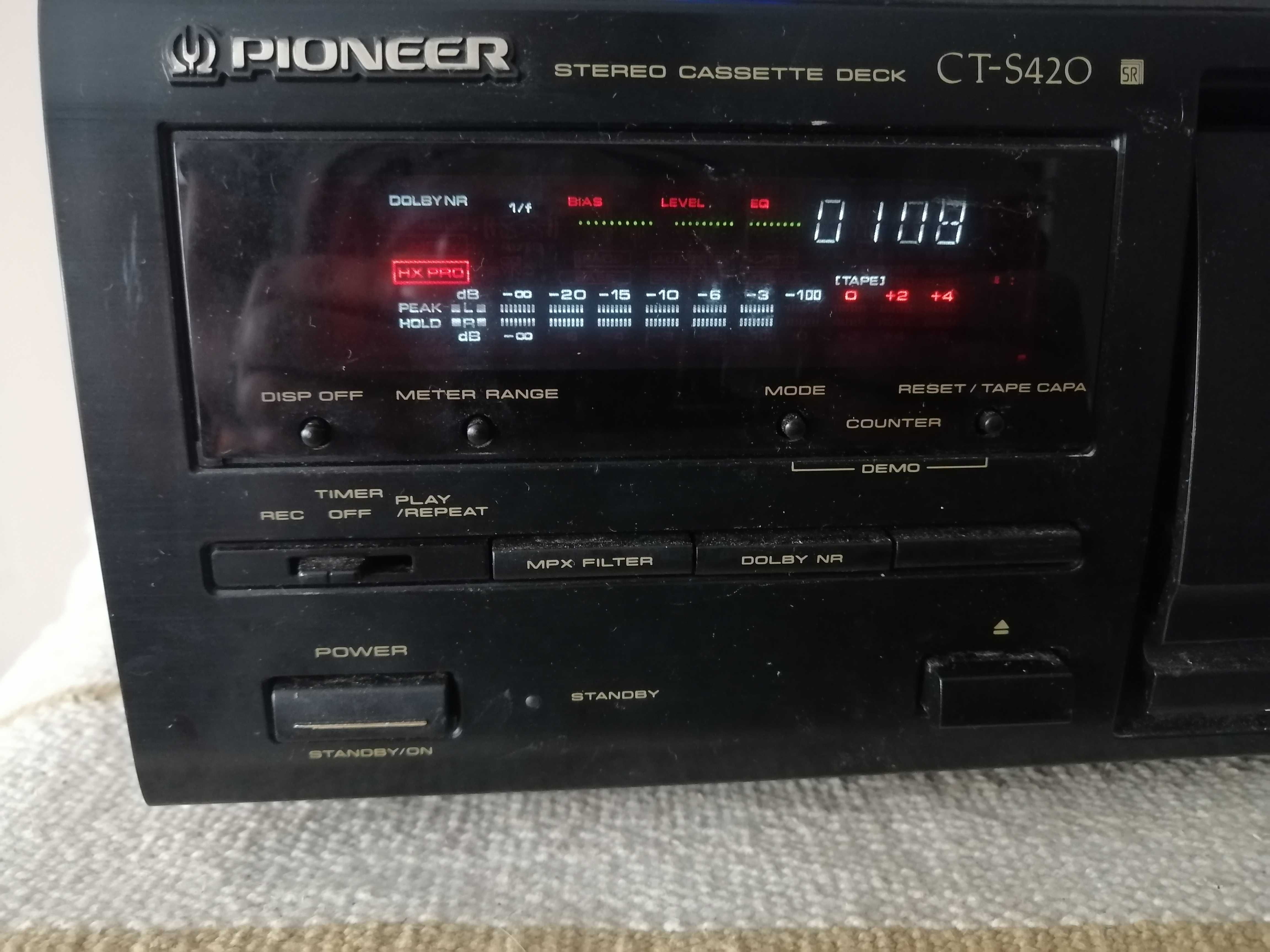 wieza Cyfrowy Tuner Pioneer F-301RDS ,magnetofon PIONEER CT-S420