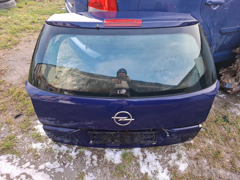 klapa bagażnika opel astra h kombi granatowa z szybą