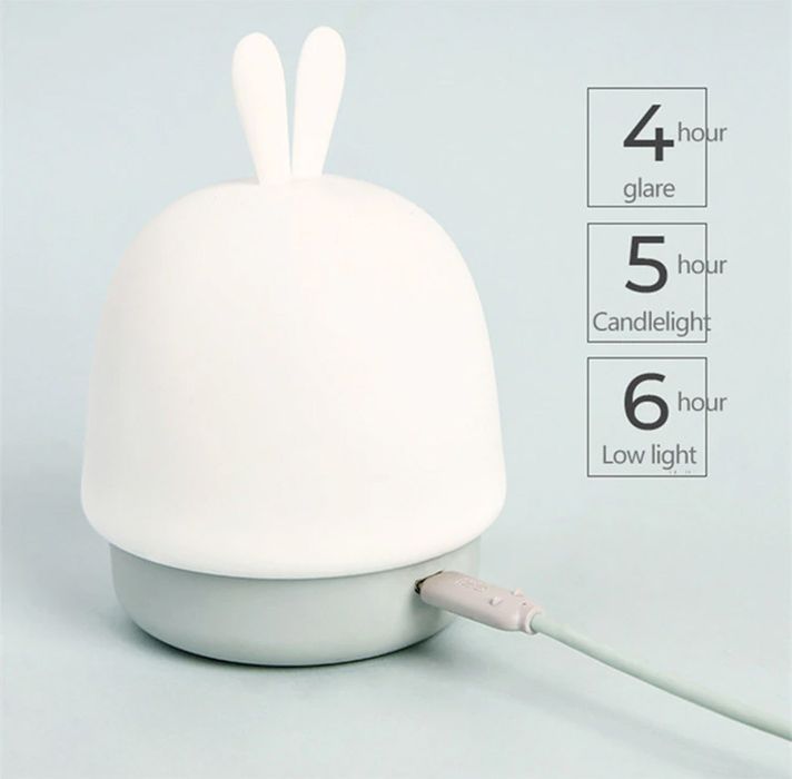 Lampka Nocna W-008 Rabbit Biały