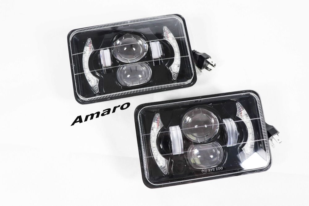 2 Faróis Led/Angel Eyes para Camião/Jipe/Moto (Retangulares) Nº2|NOVOS