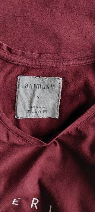 Animush r.S napis "serio?" bordowy T-shirt