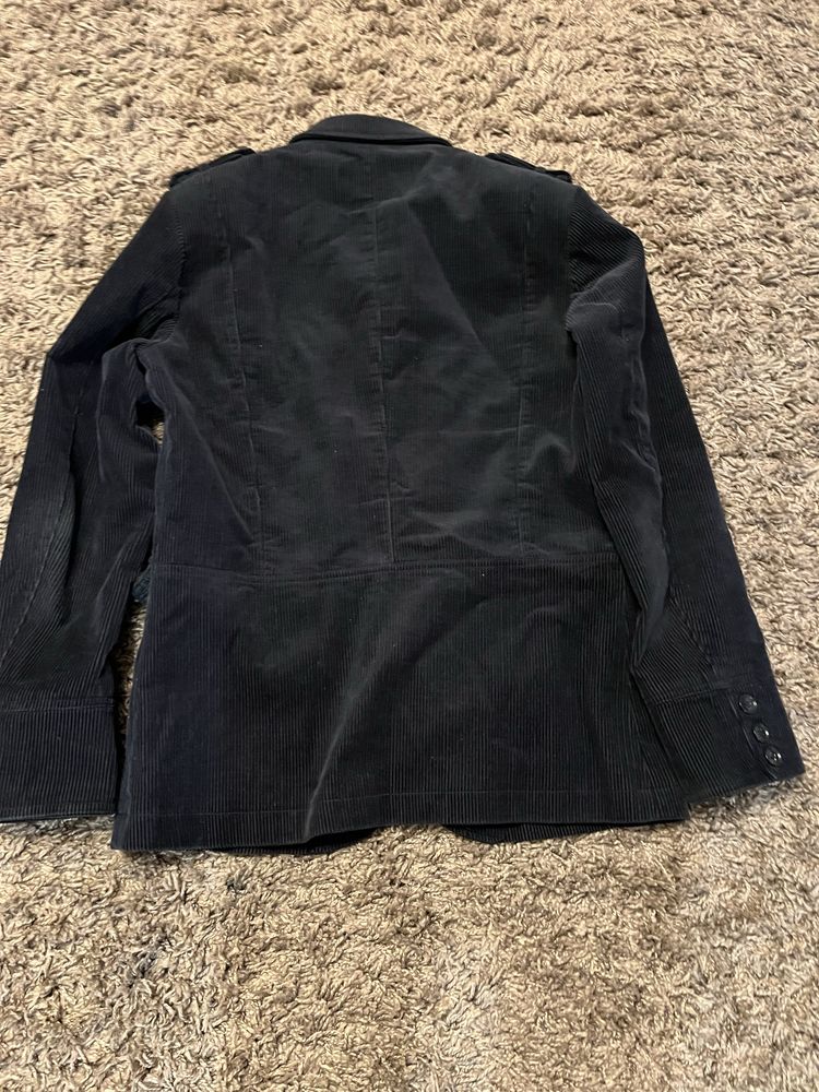 Czarna marynarka sztruksowa M/L H&M