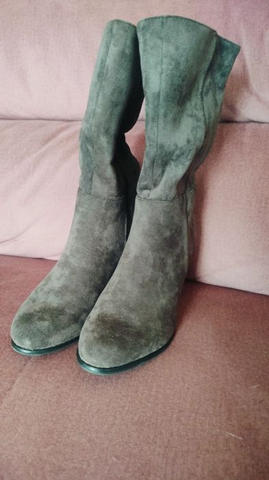 Zamszowe kozaczy ocieplane