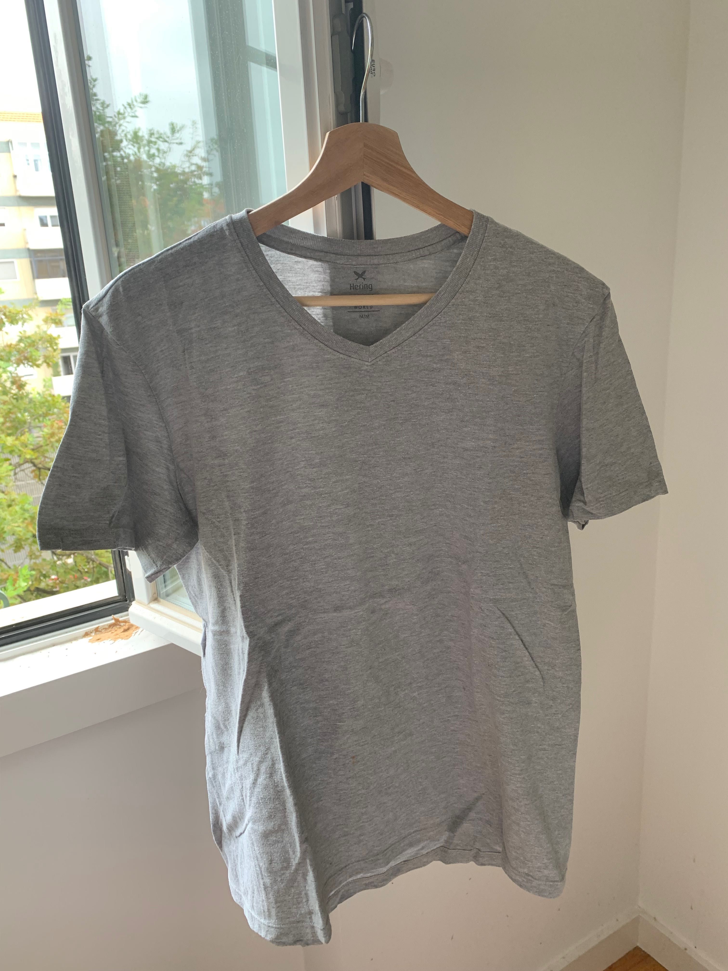 Camisa Hering Cinza gola V