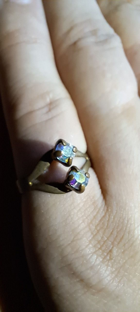 Stary pierscionek miedziany Vintage