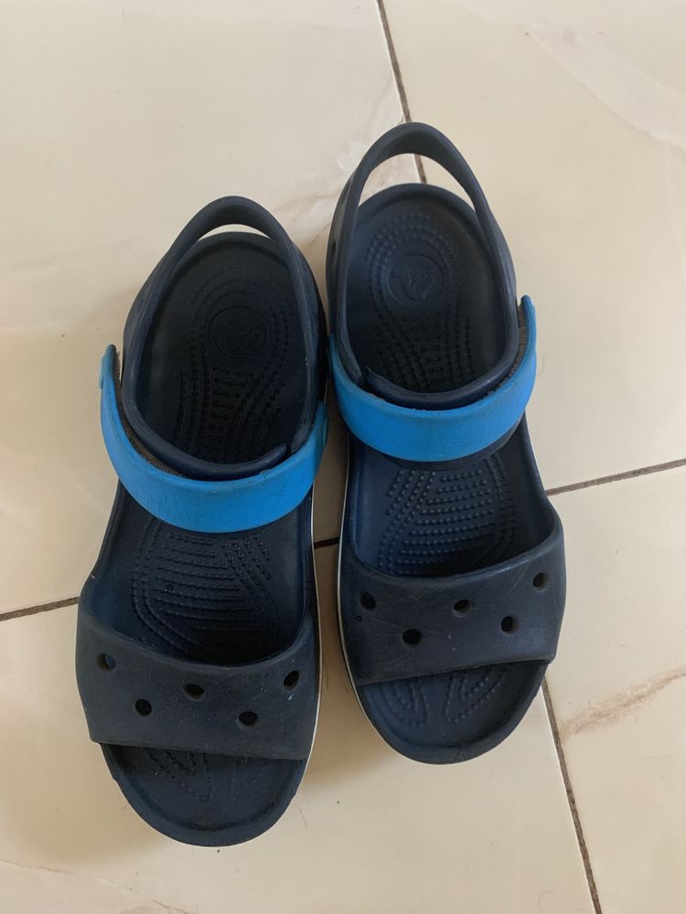 Кроксы босоножки синие Crocs J 3