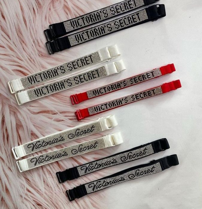 Широкі регульовані бретелі зі стразами Вікторія Сікрет