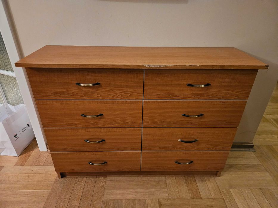 Komoda z płyty wiórowej okleinowanej | Kolor jasne drewno