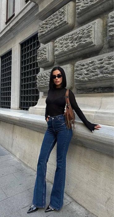 Джинси кльош сині розмір М